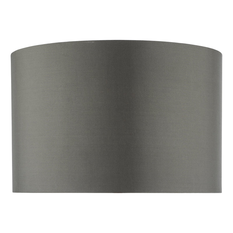 Load image into Gallery viewer, Dar Lighting ZEY1439 Zeya Grey Faux Silk Drum Shade 37cm - 37041
