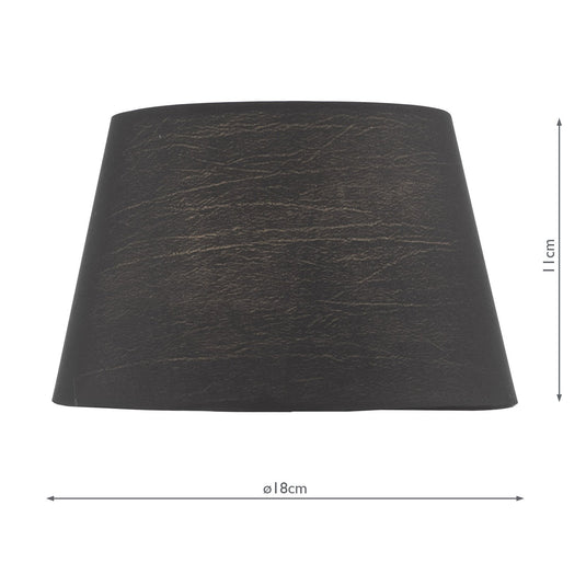 Dar Lighting ZIR0722 Zira Black Faux Silk Candle Clip Shade 18cm - 37042