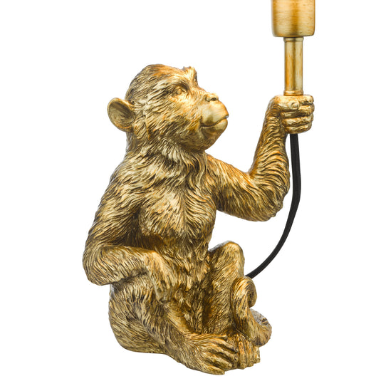 Dar Lighting ZIR4235 Zira Monkey Table Lamp Gold With Shade - 37045