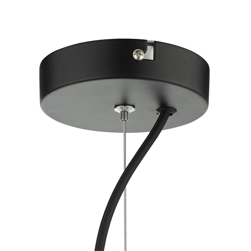 Load image into Gallery viewer, Dar Lighting ZUL0122 Zula 1 Light Single Pendant Black Clear Glass - 35566
