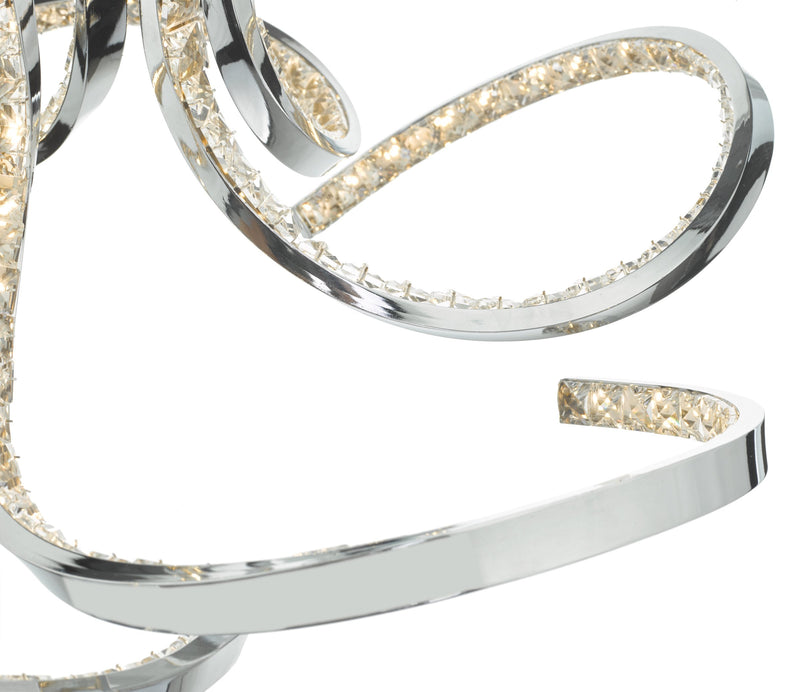 Load image into Gallery viewer, Dar Lighting ZYA5450 Zya 5lt Flush Polished Chrome &amp; Crystal LED - 35569
