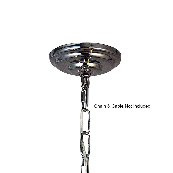 Diyas IL90003 Ceiling Plate And Bracket Black Chrome. (Max Load Rating 15kg Depending On Suitable Fixing) - 38590