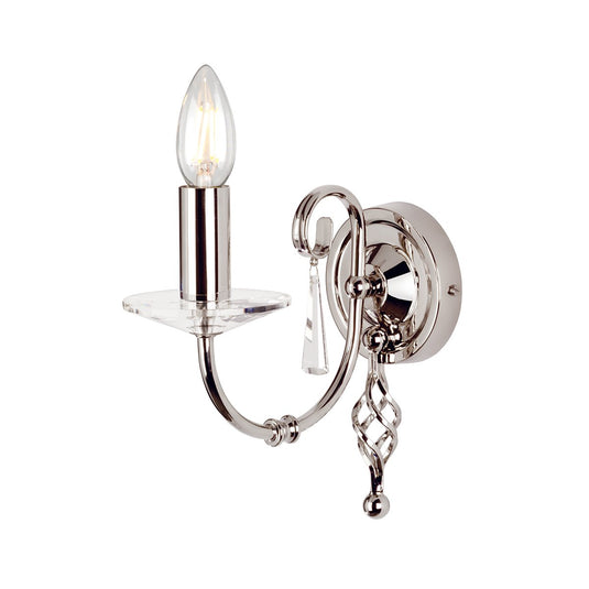 Elstead Lighting AG1-POL-NICKEL Aegean 1 Light Wall Light - Polished Nickel