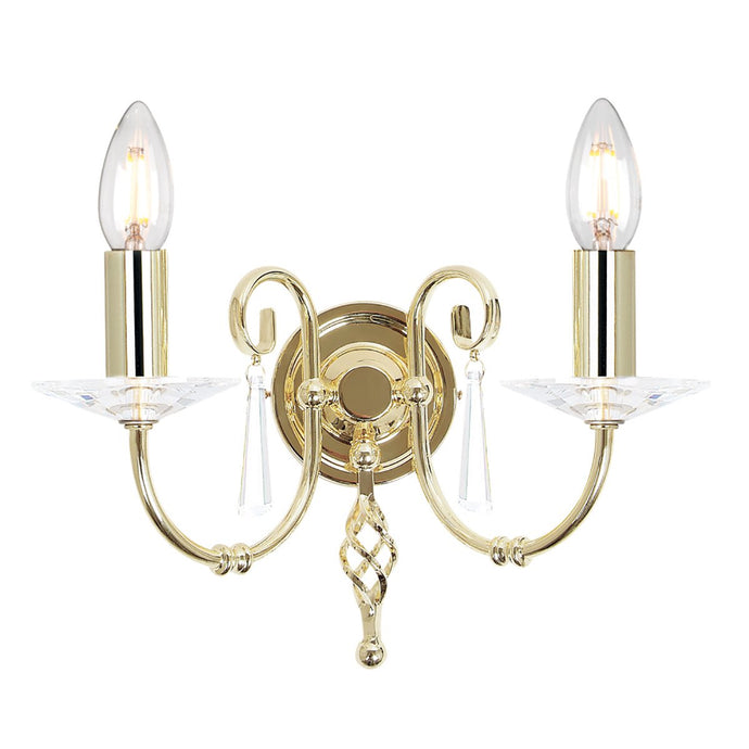 Elstead Lighting AG2-POL-BRASS Aegean 2 Light Wall Light - Polished Brass