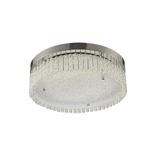 Diyas IL80055 Aiden Large Round Ceiling 21W 1900lm LED 4200K Polished Chrome/Crystal - 36806