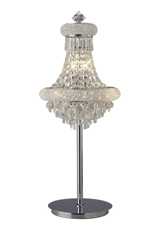 Diyas IL31443 Alexandra Table Lamp 5 Light Polished Chrome/Crystal - 38372