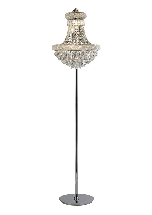 Diyas IL31444 Alexandra Floor Lamp 8 Light E14 Polished Chrome/Crystal, NOT LED/CFL Compatible Item Weight: 19.5kg - 38373