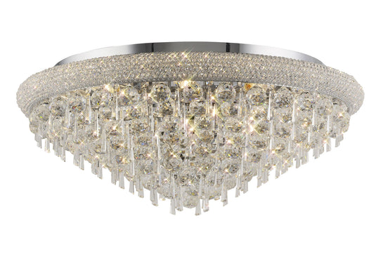 Diyas IL31448 Alexandra Ceiling 16 Light E14 Polished Chrome/Crystal Item Weight: 24.1kg - 38375