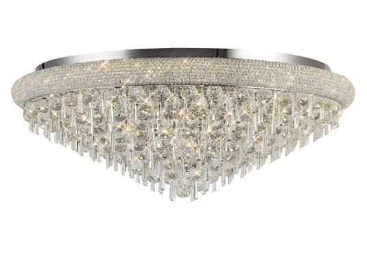 Diyas IL31449 Alexandra Ceiling 18 Light E14 Polished Chrome/Crystal Item Weight: 37.3kg - 38376