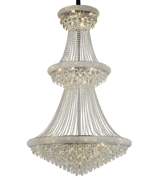 Diyas IL31455 Alexandra Pendant 3 Tier 37 Light E14 Polished Chrome/Crystal (Pallet Shipment Only), (ITEM REQUIRES CONSTRUCTION/CONNECTION) Item Weight: 81.1kg - 38382