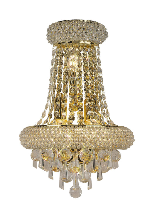 Diyas IL32102 Alexandra Wall Lamp Large 3 Light French Gold/Crystal - 24916