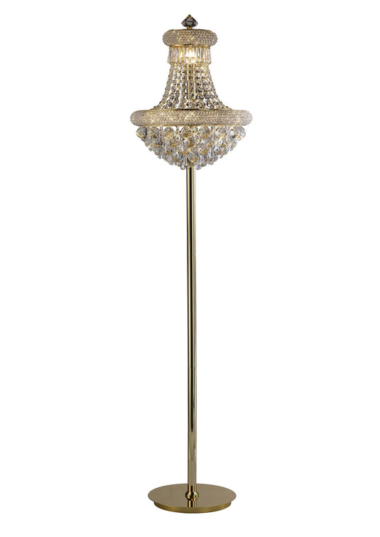 Diyas IL32104 Alexandra Floor Lamp 8 Light E14 Gold/Crystal, NOT LED/CFL Compatible Item Weight: 19.03kg - 38521