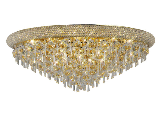 Diyas IL32108 Alexandra Ceiling 16 Light E14 Gold/Crystal Item Weight: 26.6kg - 38524