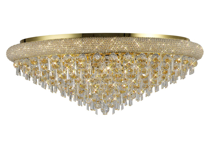 Diyas IL32109 Alexandra Ceiling 18 Light E14 Gold/Crystal Item Weight: 37.3kg - 38525