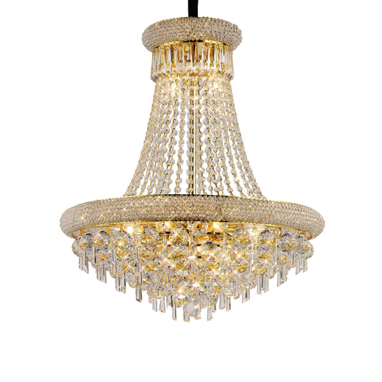 Diyas IL32111 Alexandra Pendant 13 Light E14 Gold/Crystal Item Weight: 18.2kg - 24561