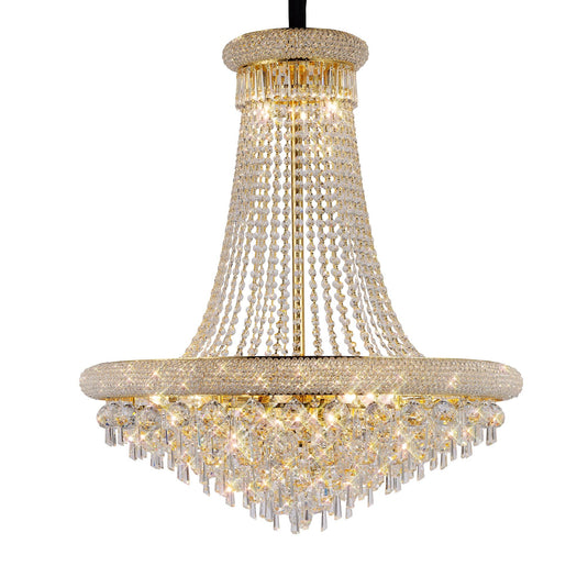 Diyas IL32112 Alexandra Pendant 18 Light E14 Gold/Crystal Item Weight: 29.5kg - 38527