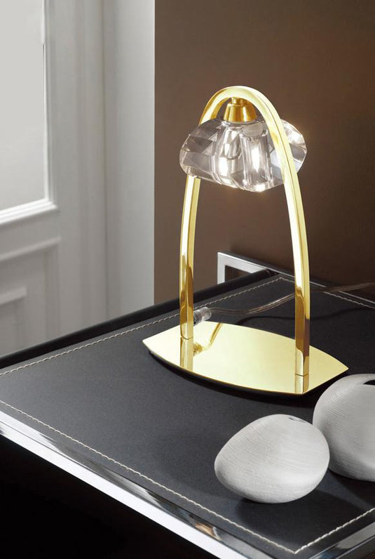 Mantra M0563FG Alfa Table Lamp 1 Light G9, French Gold