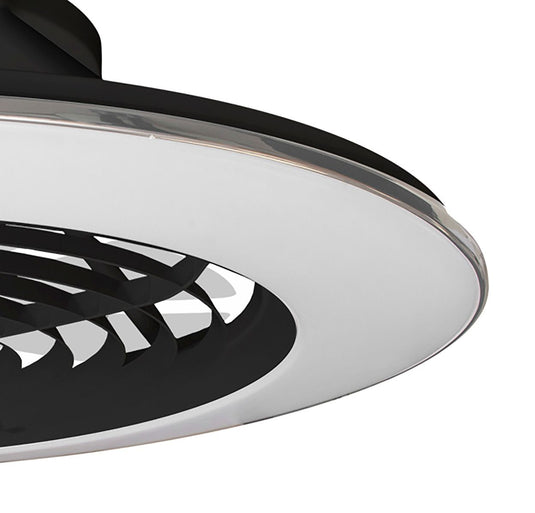 Mantra M7492 Alisio XL 95W LED Dimmable Ceiling Light With Built-In 58W DC Reversible Fan Black (Remote Control & App & Alexa/Google Voice control) - 27148