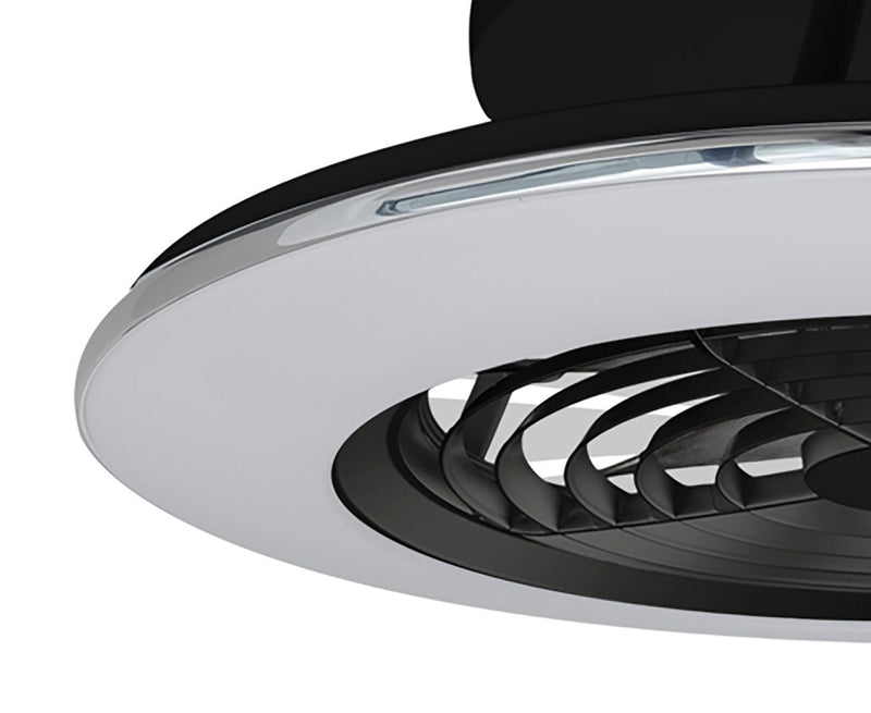 Load image into Gallery viewer, Mantra M7495 Alisio Mini 70W LED Dimmable Ceiling Light With Built-In 30W DC Reversible Fan Black (Remote Control) - 27151
