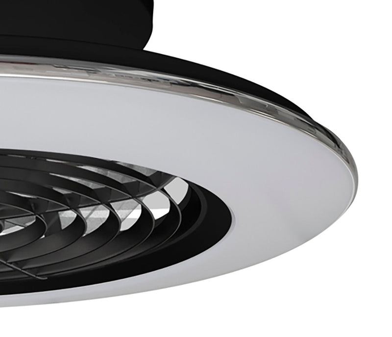 Load image into Gallery viewer, Mantra M7495 Alisio Mini 70W LED Dimmable Ceiling Light With Built-In 30W DC Reversible Fan Black (Remote Control) - 27151
