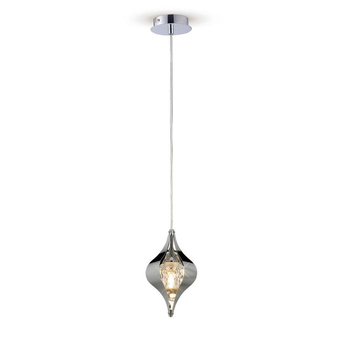 Diyas IL30582 Amano Pendant 1 Light Polished Chrome/Crystal - 16460