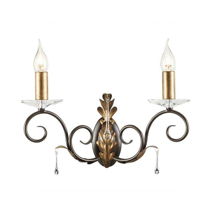 Elstead Lighting AML2-BRONZE Amarilli 2 Light Wall Light - Bronze/Gold