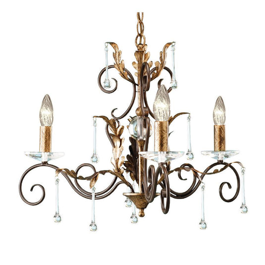 Elstead Lighting AML3-BRONZE Amarilli 3 Light Chandelier - Bronze/Gold