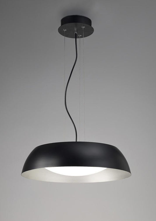 Mantra  M4841 Argenta Pendant Small 18W LED 3000K, 1800lm, Matt Black/Silver/White Acrylic, 3yrs Warranty