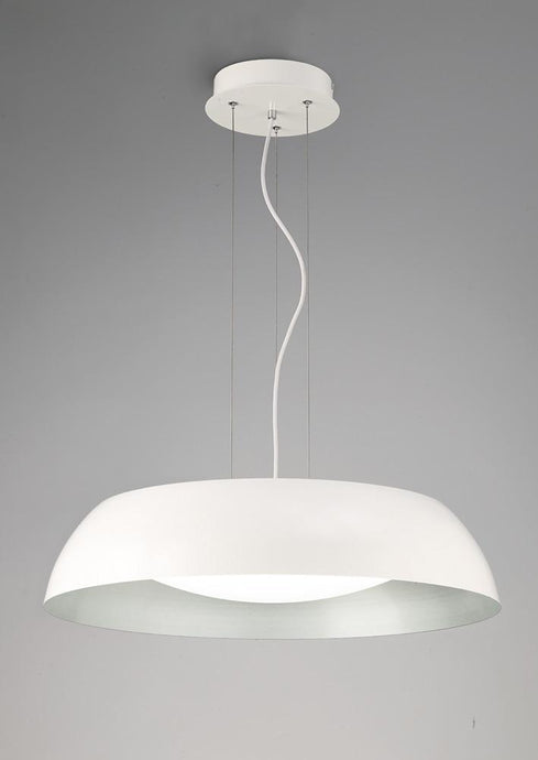 Mantra  M4842 Argenta Pendant Large 30W LED 3000K, 3000lm, Matt White/Silver/White Acrylic, 3yrs Warranty
