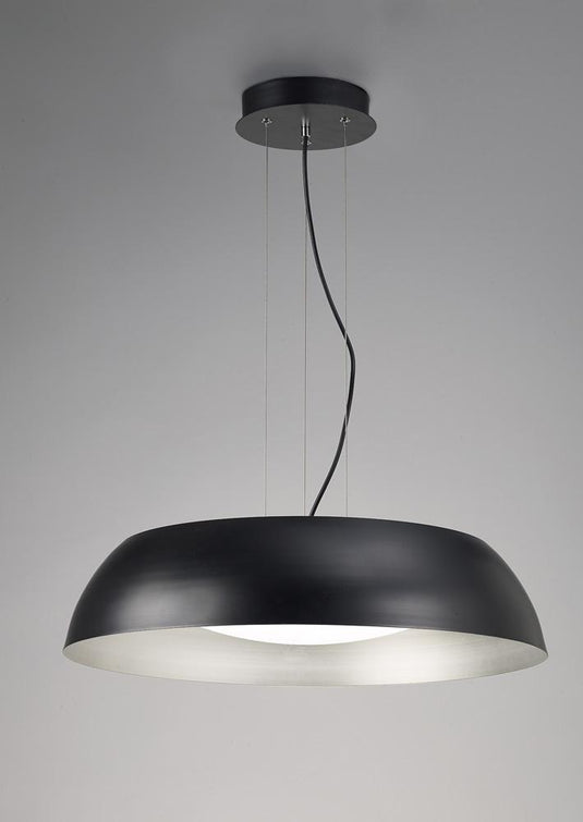 Mantra  M4843 Argenta Pendant Large 30W LED 3000K, 3000lm, Matt Black/Silver/White Acrylic, 3yrs Warranty