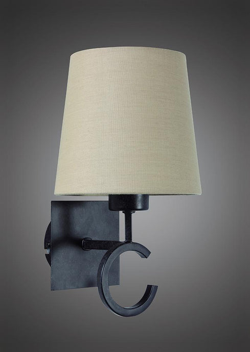 Mantra M5216 Argi Wall Lamp 1 Light E27 With Taupe Shade Brown Oxide