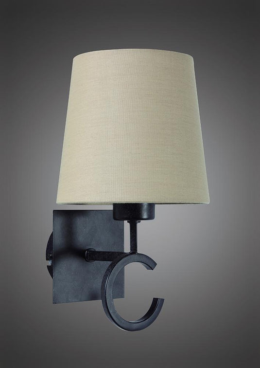 Mantra M5216 Argi Wall Lamp 1 Light E27 With Taupe Shade Brown Oxide