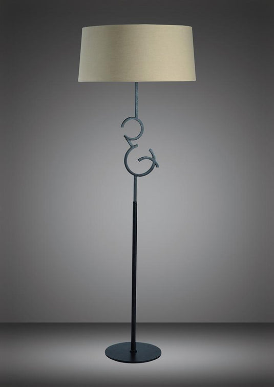 Mantra M5219 Argi Floor Lamp 4 Light E27 With Taupe Shade Brown Oxide