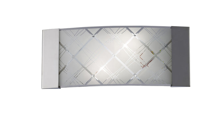 Diyas IL31280 Aries Wall Lamp 2 Light Polished Chrome/Glass - 38323