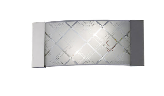 Diyas IL31280 Aries Wall Lamp 2 Light Polished Chrome/Glass - 38323