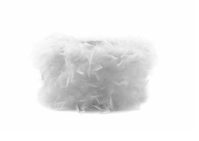 Diyas ILS10621 Arqus Feather Shade White 250mm x 180mm - 38599