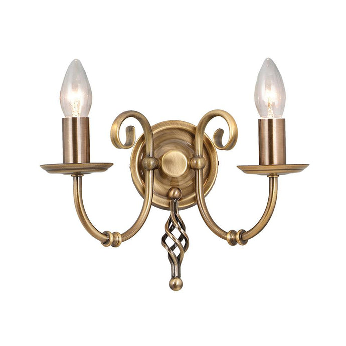 Elstead Lighting ART2-AGD-BRASS Artisan 2 Light Wall Light - Aged Brass