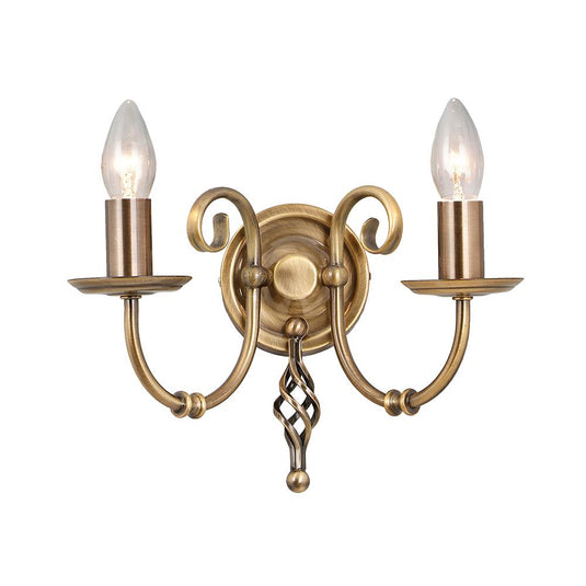 Elstead Lighting ART2-AGD-BRASS Artisan 2 Light Wall Light - Aged Brass