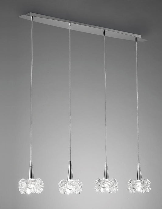 Mantra M3950 Artic Pendant 4 Light G9 Line, Polished Chrome