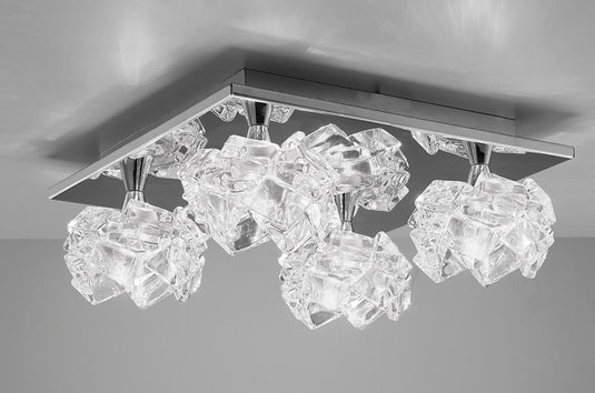 Mantra M3954 Artic Ceiling 4 Light G9 Square, Polished Chrome