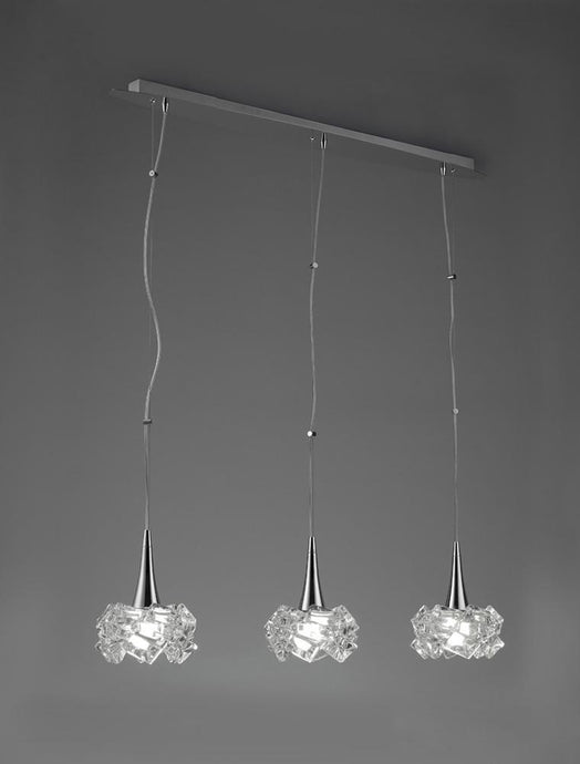 Mantra M3961 Artic Pendant 3 Light E27 Line Large, Polished Chrome
