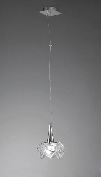 Mantra M3963 Artic Pendant 1 Light E27 Large, Polished Chrome