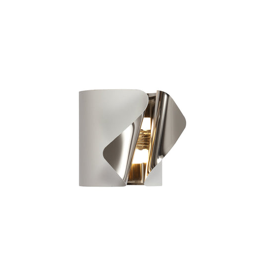 C-Lighting Ash Wall Lamp, 1 x 7W LED, 3000K, 490lm, Sand White/Polished Chrome, 3yrs Warranty - 28935