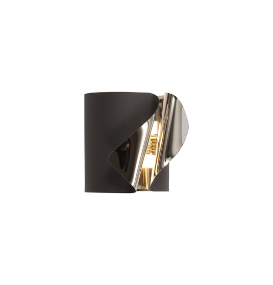 C-Lighting Ash Wall Lamp, 1 x 7W LED, 3000K, 490lm, Sand Anthracite/Polished Chrome, 3yrs Warranty - 28936