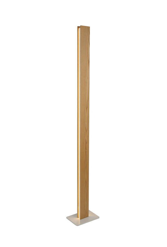 C-Lighting Ashley Floor Lamp, 2 x 18W LED, 3000K, 1560lm, Oak/Matt White, 3yrs Warranty - 28781