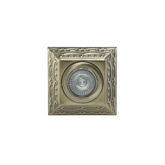 Diyas IL30847AB * Aspen Vintage Design Downlight Square GU10 Antique Brass, Cut Out: 60mm - 38192