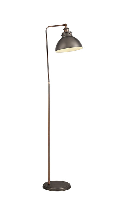 C-Lighting Astra Adjustable Floor Lamp, 1 x E27, Antique Silver/Copper/White - 29171