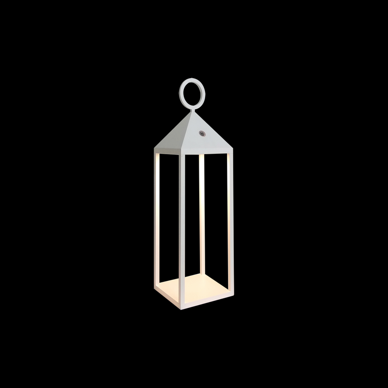 Load image into Gallery viewer, Mantra M6905 Astun Portable Lantern Small, 2.2W LED, 3000K, 188lm, IP54, USB Charging Cable Included, White, 3yrs Warranty
