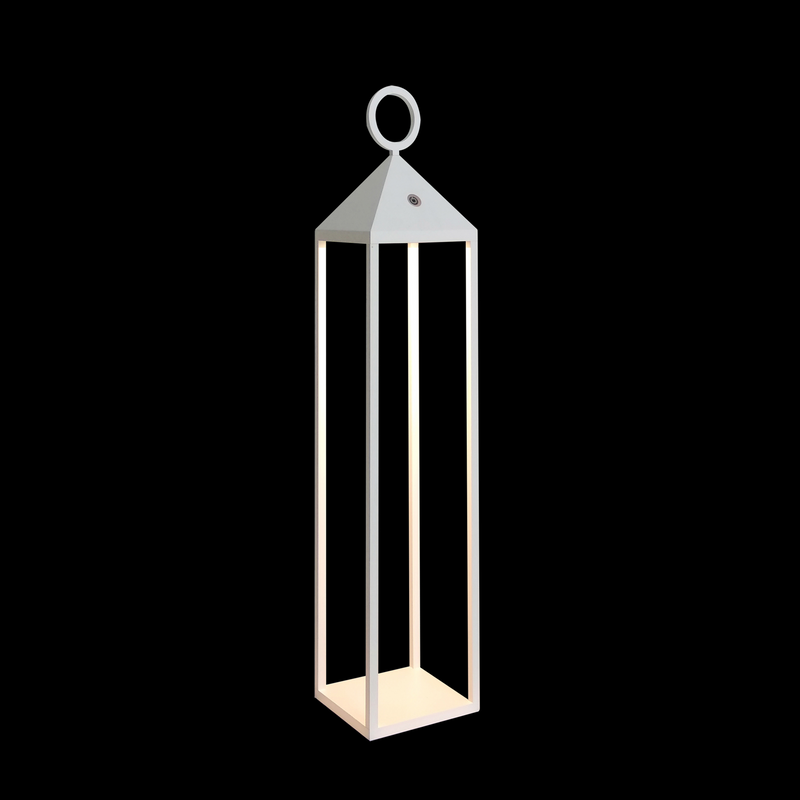 Load image into Gallery viewer, Mantra M6906 Astun Portable Lantern Large, 2.2W LED, 3000K, 188lm, IP54, USB Charging Cable Included, White, 3yrs Warranty
