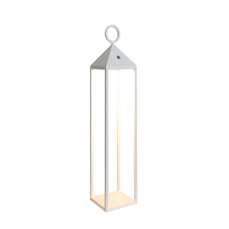 Load image into Gallery viewer, Mantra M6906 Astun Portable Lantern Large, 2.2W LED, 3000K, 188lm, IP54, USB Charging Cable Included, White, 3yrs Warranty
